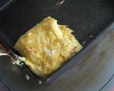 卵1個で　お弁当用厚焼き玉子作り方5写真