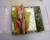 野菜のチーズのり巻き作り方2写真