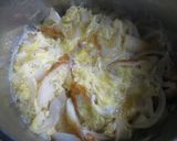 とろうまっ！ちくわと新たまねぎの卵とじ丼作り方3写真