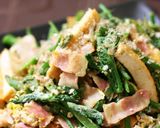 【山うどレシピ・葉】山うどと豚肉の塩炒め作り方13写真
