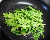 納豆チャーハン春菊入り作り方1写真