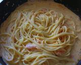 スパゲティカルボナーラ トマト風味作り方5写真