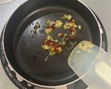 わらびのペペロンチーノ風炒め作り方2写真