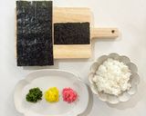 3色の漬け物海苔巻きのお弁当作り方1写真