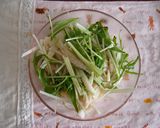 青じそドレッシングで長芋水菜サラダ♪作り方4写真