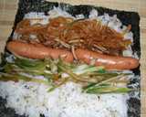 端野菜とソーセージの海苔巻き作り方6写真