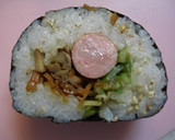 端野菜とソーセージの海苔巻き作り方8写真