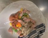 レンジ簡単梅油淋鶏味オムライス弁当作り方2写真