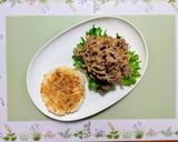 ランチ！牛肉レタス新玉ねぎライスバーガー作り方10写真