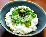 卵白消費　オクラの卵白和え・オクラ卵白かけご飯作り方6写真