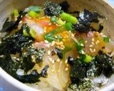風味絶品☆ごまだれで食べる海鮮丼作り方6写真