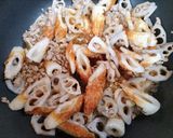 簡単！れんこん豚挽き肉ちくわきんぴら作り置き節約作り方8写真
