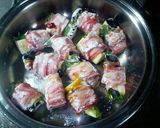 創作料理☆太っちょナスの豚肉巻き作り方2写真