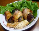 創作料理☆太っちょナスの豚肉巻き作り方4写真