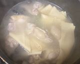 中国料理！豆腐皮と鶏肉の滋養スープ煮作り方5写真