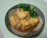 おろしでさっぱり☆とろける揚げ出し豆腐作り方7写真
