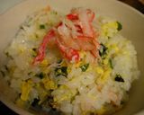 クノールふんわりたまごスープdeカニ雑炊作り方4写真