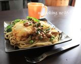 ふわふわ♪オムレツのせ納豆パスタ作り方10写真