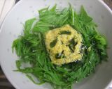 水菜入り香ばしスープ飯作り方3写真