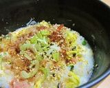 濃厚クリームチーズとたらこの洋風スープ飯作り方2写真