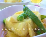 揚げ出し豆腐のわさび風味春野菜あんかけ作り方4写真