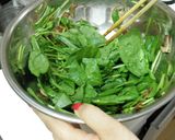 ほうれん草とカリカリベーコンのサラダ作り方4写真