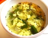 ピリ辛☆ふんわりたまごスープde麺ごはん作り方3写真