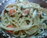サーモンとクリームチーズのパスタ作り方5写真