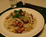 蕪とベーコンのホワイトクリームパスタ作り方8写真