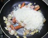 ウインナーとカレーのパエリア作り方3写真