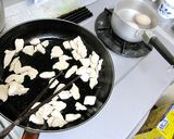 水菜と鶏胸肉で焼きうどん作り方1写真