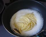ポルチーニ茸のクリームパスタ作り方4写真
