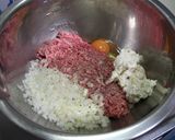 ふわふわハンバーグのアボガドとトマトのせ作り方2写真
