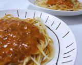 簡単☆トマトクリームソース・パスタ☆作り方2写真