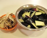 キムチが合う☆甘辛茄子牛丼作り方1写真
