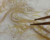ハコネーゼでワンパン明太クリームパスタ作り方3写真