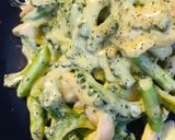 鶏肉とアスパラ＆ゴーヤーのチーマヨ炒め作り方4写真