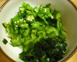 オクラときゅうりのレモン酢和え作り方5写真
