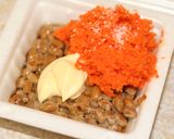 ほんのりあま～い✿にんじん✿納豆ご飯作り方1写真
