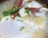 ミニ豆腐＆おとし卵の削り節味噌汁作り方3写真