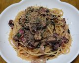 イワシと柴漬けのパスタ作り方6写真