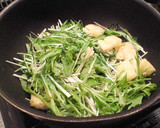 簡単☆水菜と油揚げのさっと煮作り方2写真