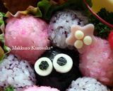 キャラ弁*仕掛けおにぎりのお花弁当★作り方11写真