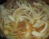 牛肉と新玉葱の卵とじ作り方7写真