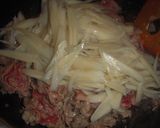 牛肉と新玉葱の卵とじ作り方5写真