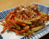 じゃがいもの麺つゆ炒め　お弁当のおかず作り方12写真