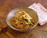 レンジで★鶏ささみと白菜キムチともやしの和え物作り方8写真