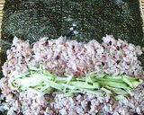 雑穀米deスモークサーモンのり巻き作り方5写真