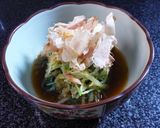 ３分料理☆水菜・いか燻製でシャキッと浸し作り方5写真
