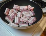 豚バラ肉の温玉のせどんぶりッ作り方1写真